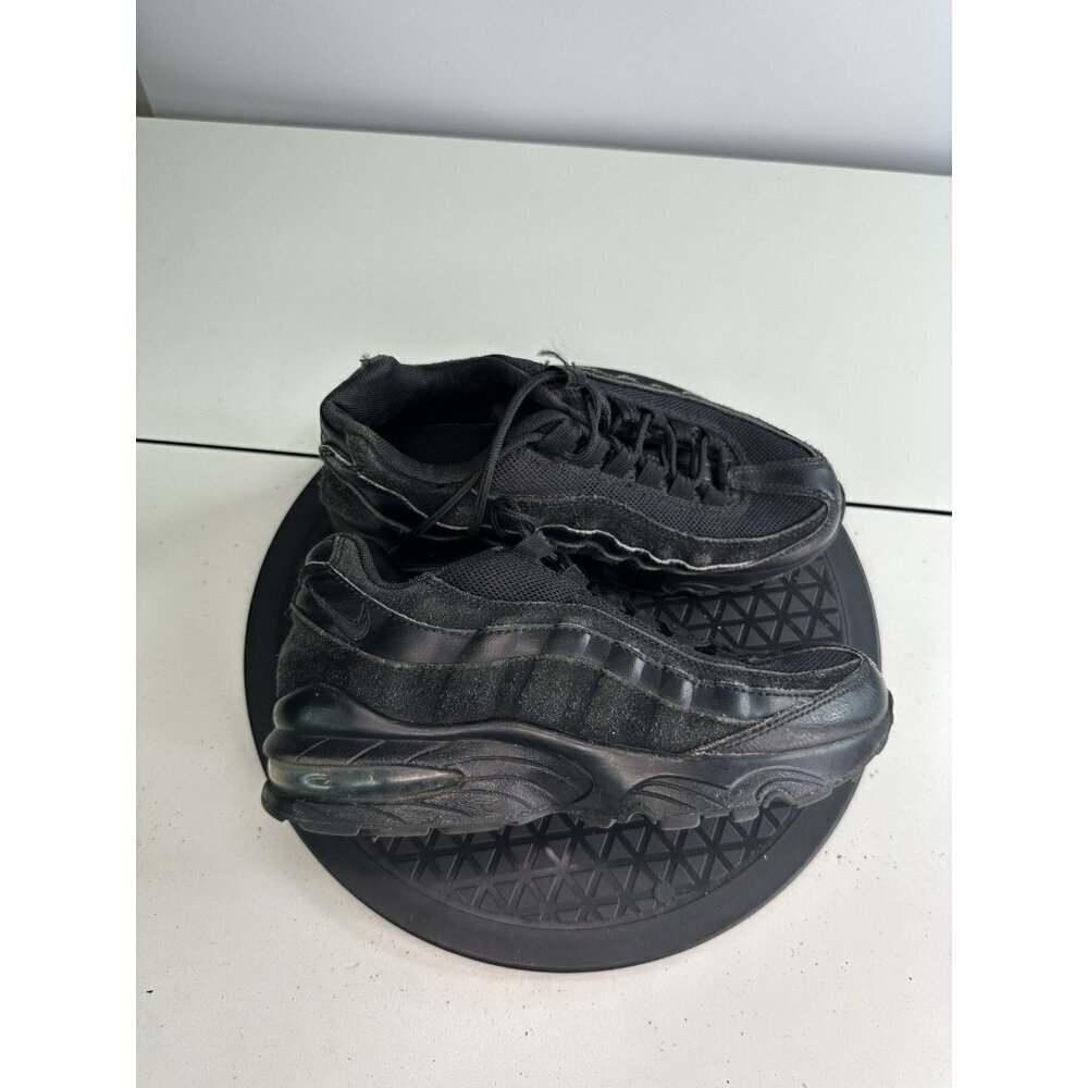 Nike Air Max 95 Youth 3.5Y Shoes Triple Black 307565-055 Sneakers